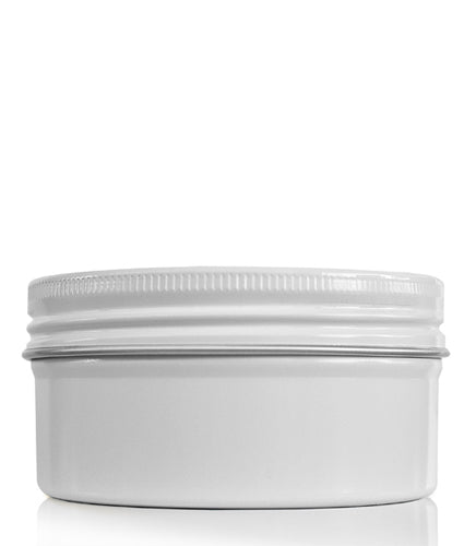 100ml White Aluminium Jar and Lid