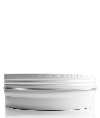 120ml White Aluminium Jar and Lid