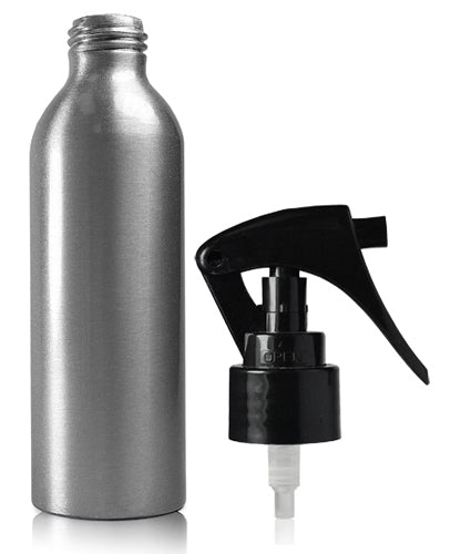 150ml Aluminium Bottle With Black Mini Trigger Spray