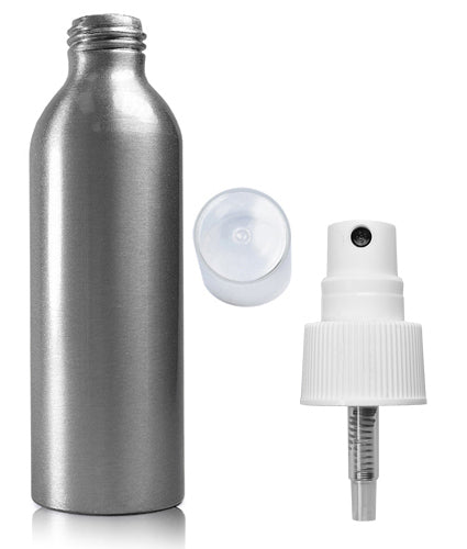 150ml Aluminium Bottle With Standard White Atomiser Spray