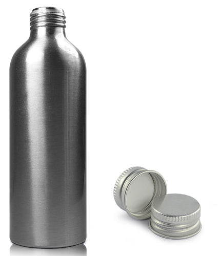 200ml Brushed Aluminium Bottle With Aluminium Cap
