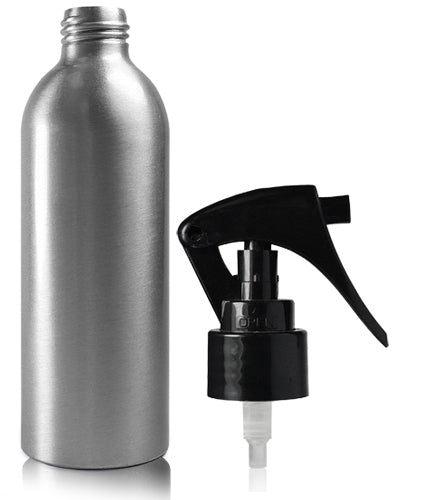 200ml Aluminium Bottle With Black Mini Trigger Spray
