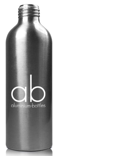 200ml Brushed Aluminium Bottle With Black & Silver Atomiser Spray