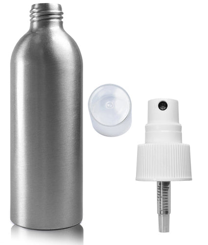 200ml Aluminium Bottle With Standard White Atomiser Spray
