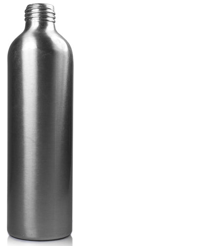 250ml Brushed Aluminium Bottle With Premium Natural/Silver Lotion Pump