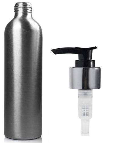 250ml Brushed Aluminium Premium Lotion Bottle