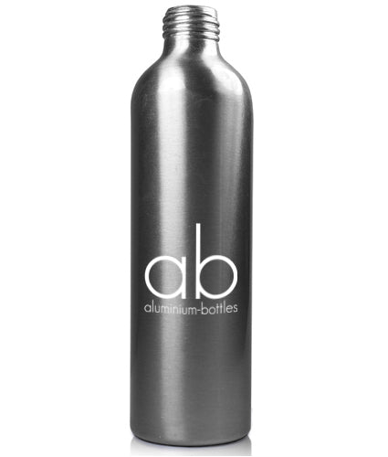 250ml Brushed Aluminium Bottle With Black & Silver Atomiser Spray