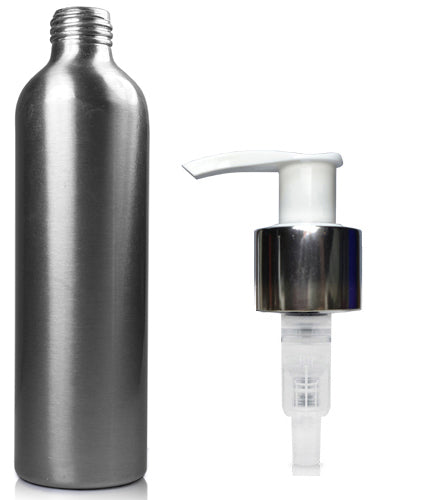 250ml Brushed Aluminium Premium Lotion Bottle