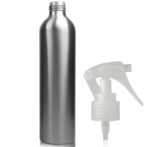 300ml Aluminium Bottle With Natural Mini Trigger Spray