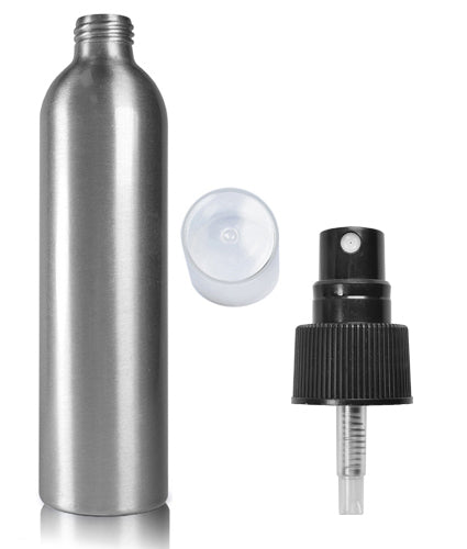 300ml Aluminium Bottle With Standard Black Atomiser Spray