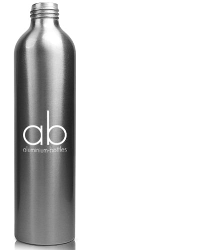 300ml Brushed Aluminium Bottle With Label