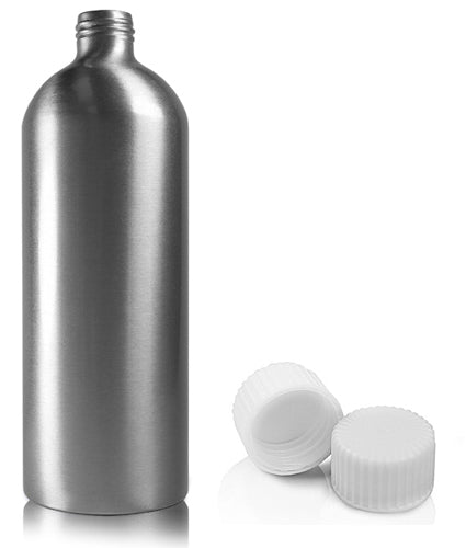 500ml Aluminium Bottle With White Screw Cap