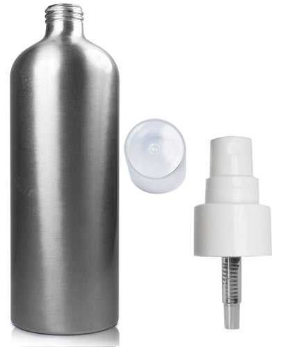 500ml Brushed Aluminium Bottle With Atomiser Spray