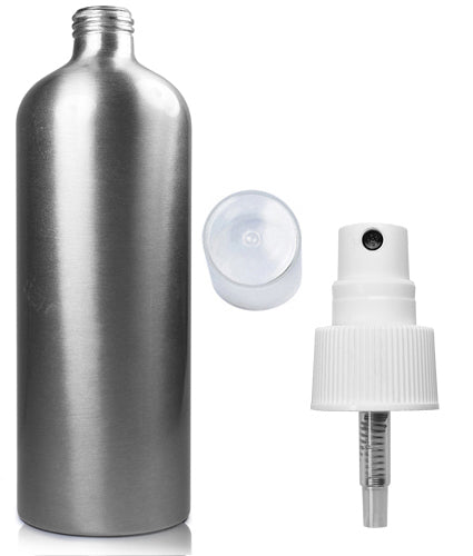 500ml Brushed Aluminium Bottle With Atomiser Spray