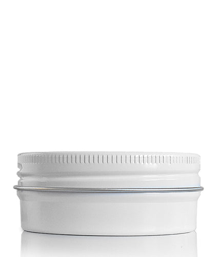 50ml White Aluminium Jar and Lid