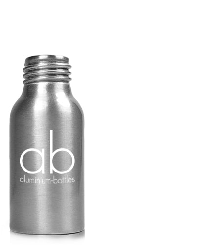 50ml Brushed Aluminium Bottle With Premium White/Silver Lotion Pump