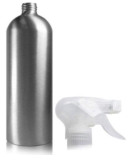 1 Litre Aluminium Bottle With Natural Trigger Spray