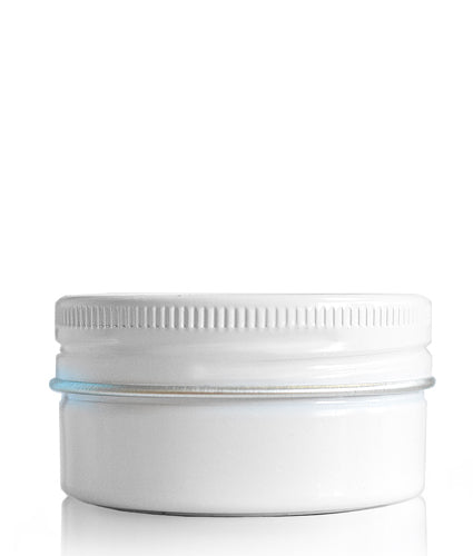 15ml White Aluminium Jar and Lid