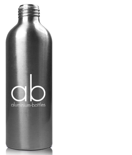 200ml Brushed Aluminium Bottle With Label