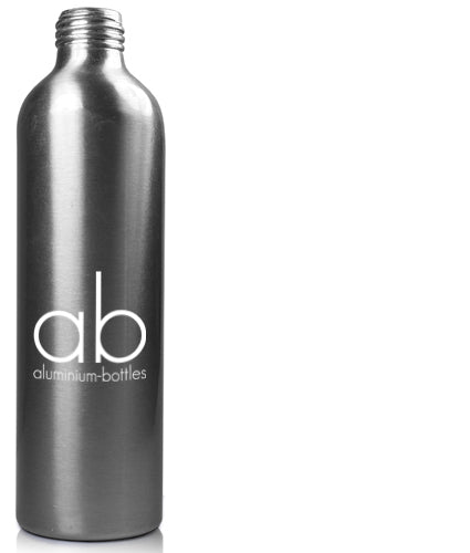 250ml Brushed Aluminium Bottle With White Lock Down Lotion Pump